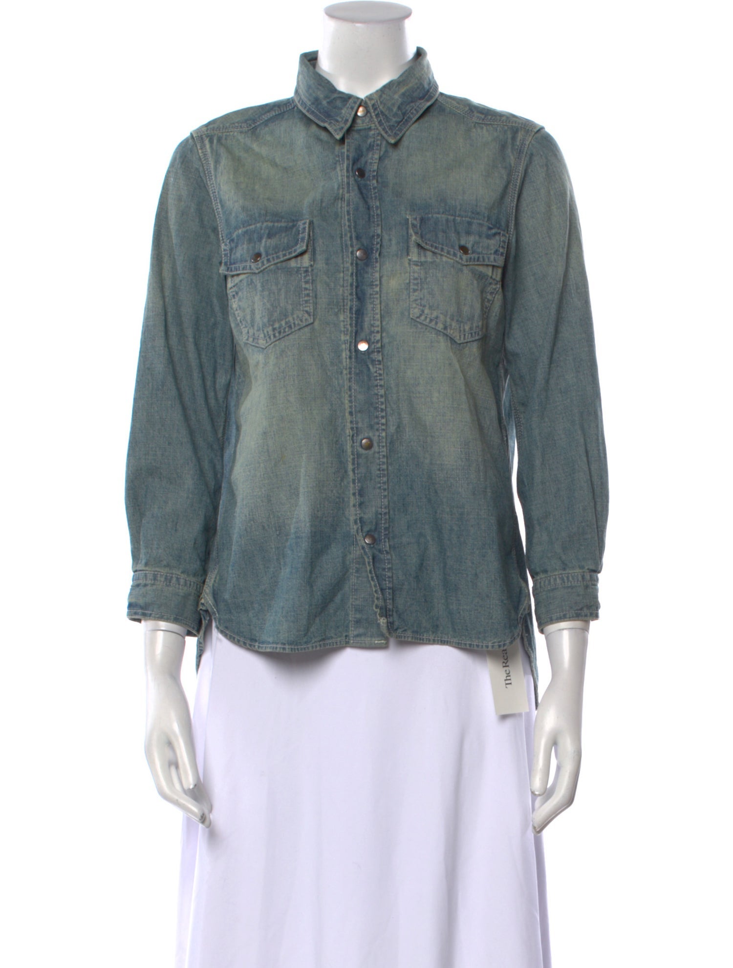 Sacai Long Sleeve Button-Up Top