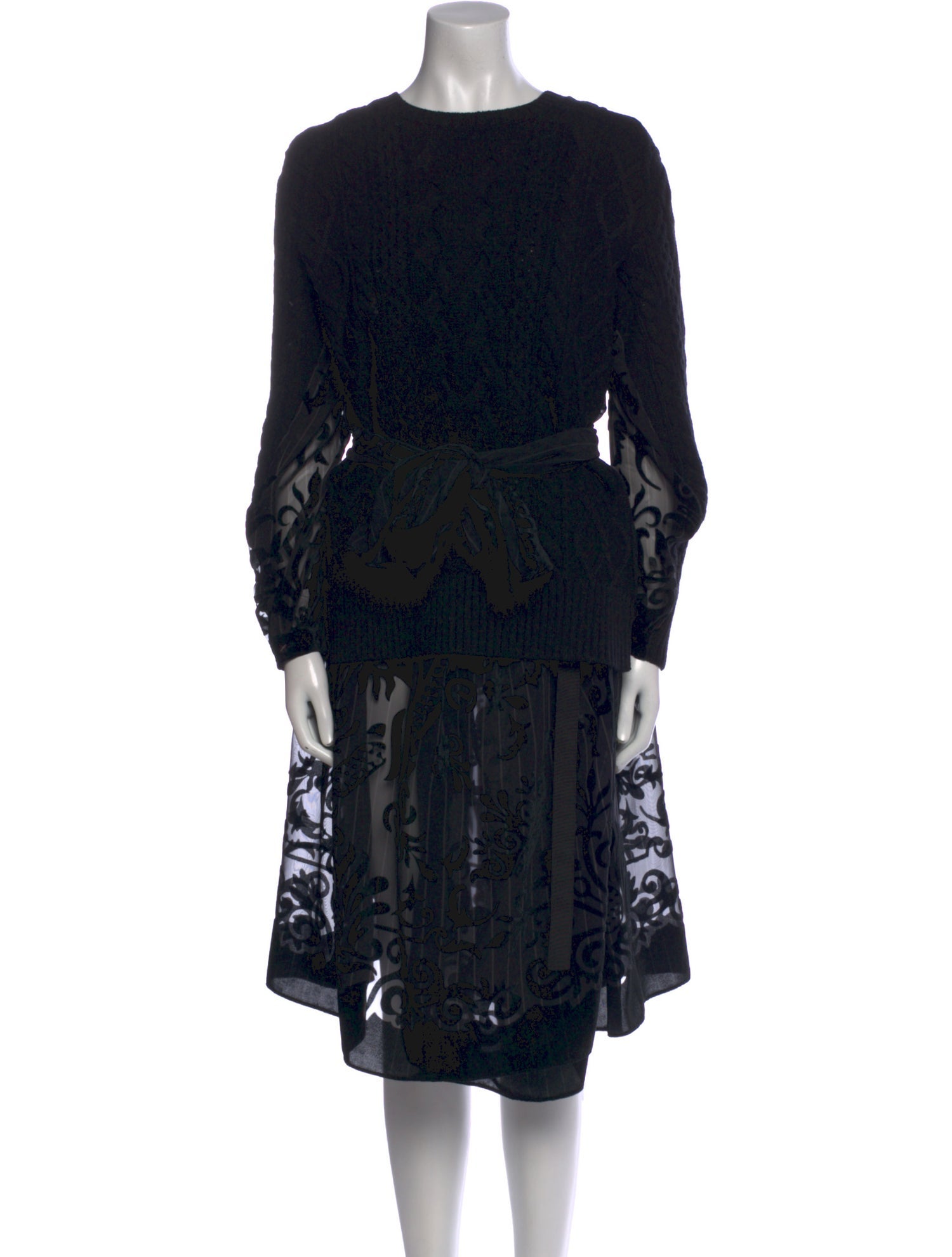 Sacai Wool Midi Length Dress