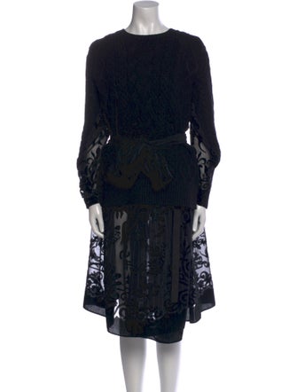 Sacai Wool Midi Length Dress