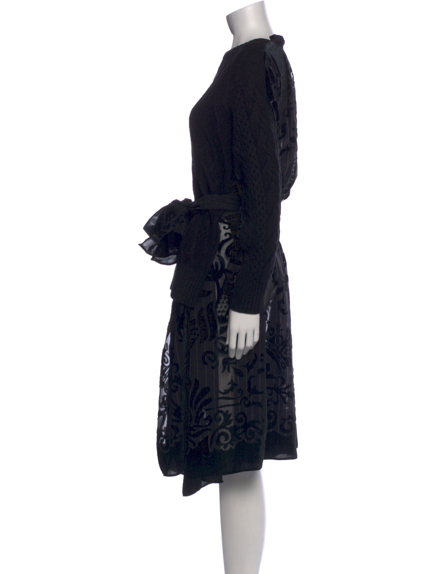 Sacai Wool Midi Length Dress