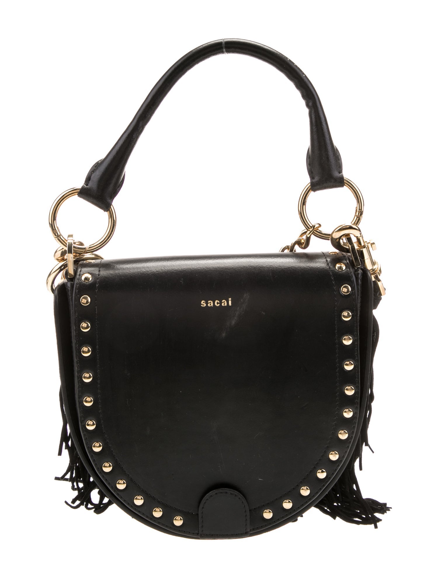 Sacai Leather Shoulder Bag