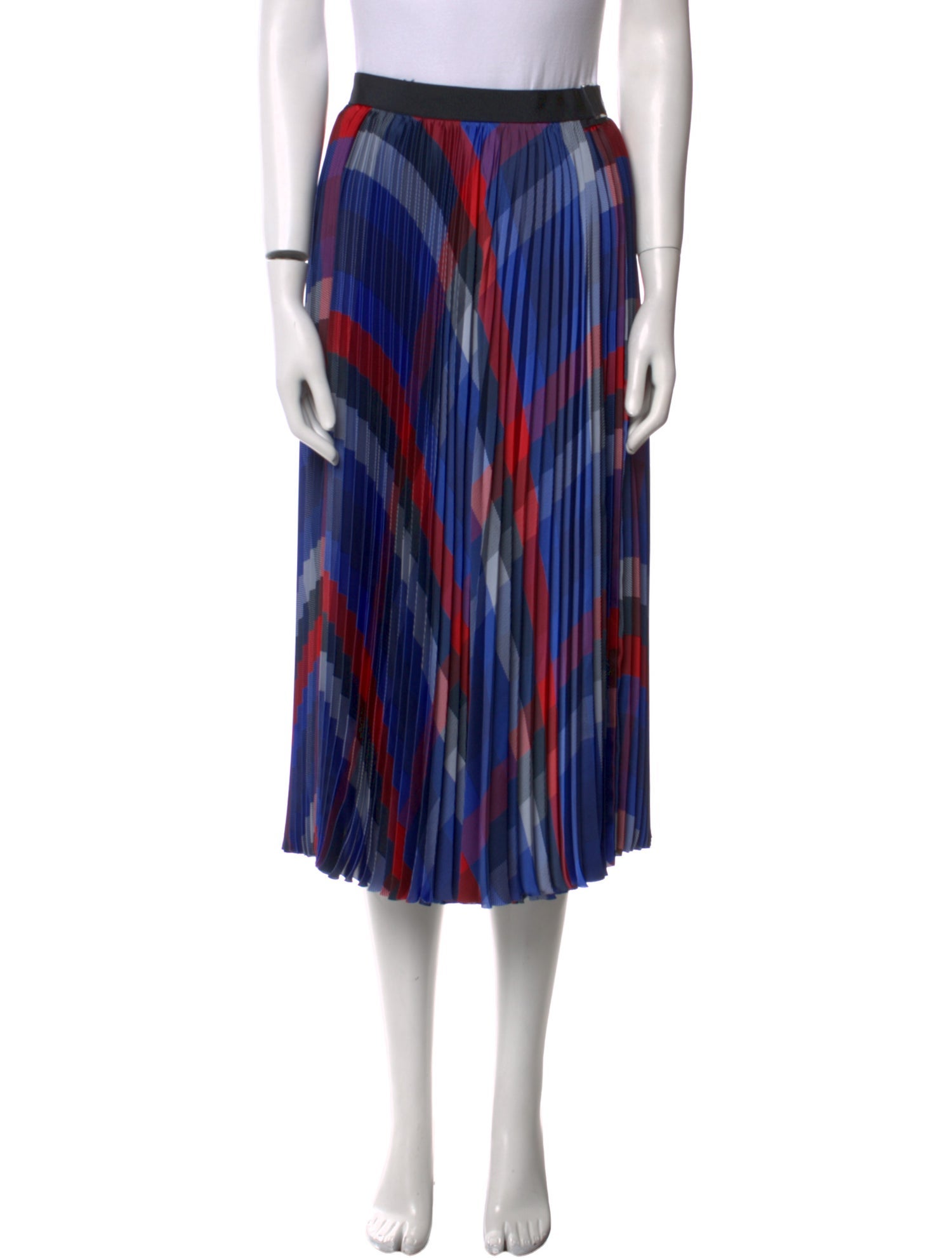 Sacai Striped Midi Length Skirt