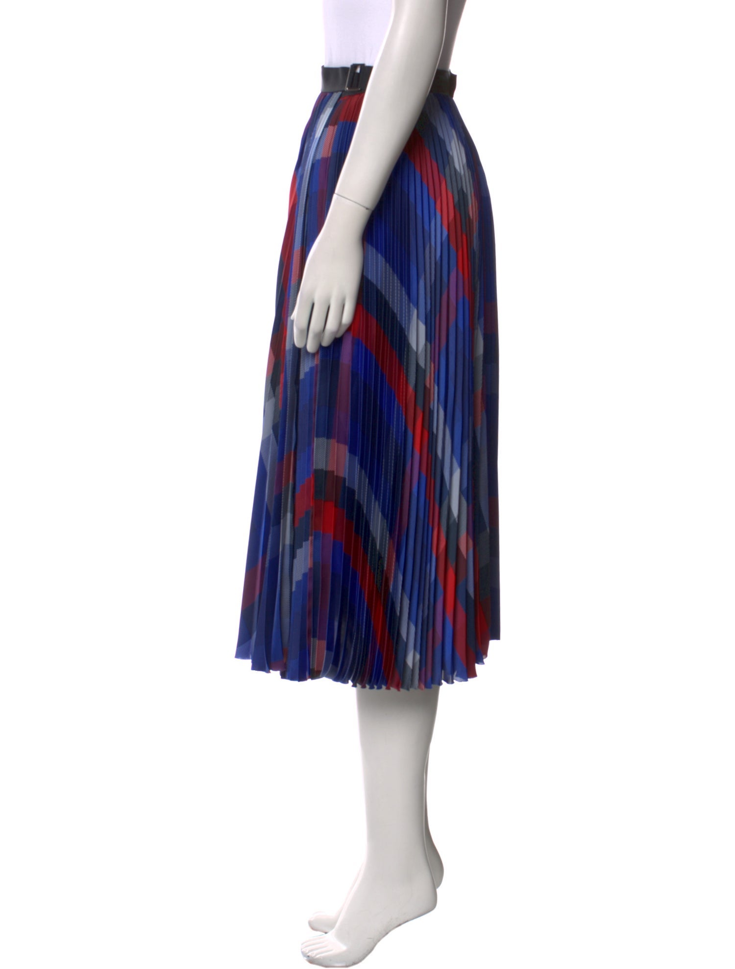Sacai Striped Midi Length Skirt