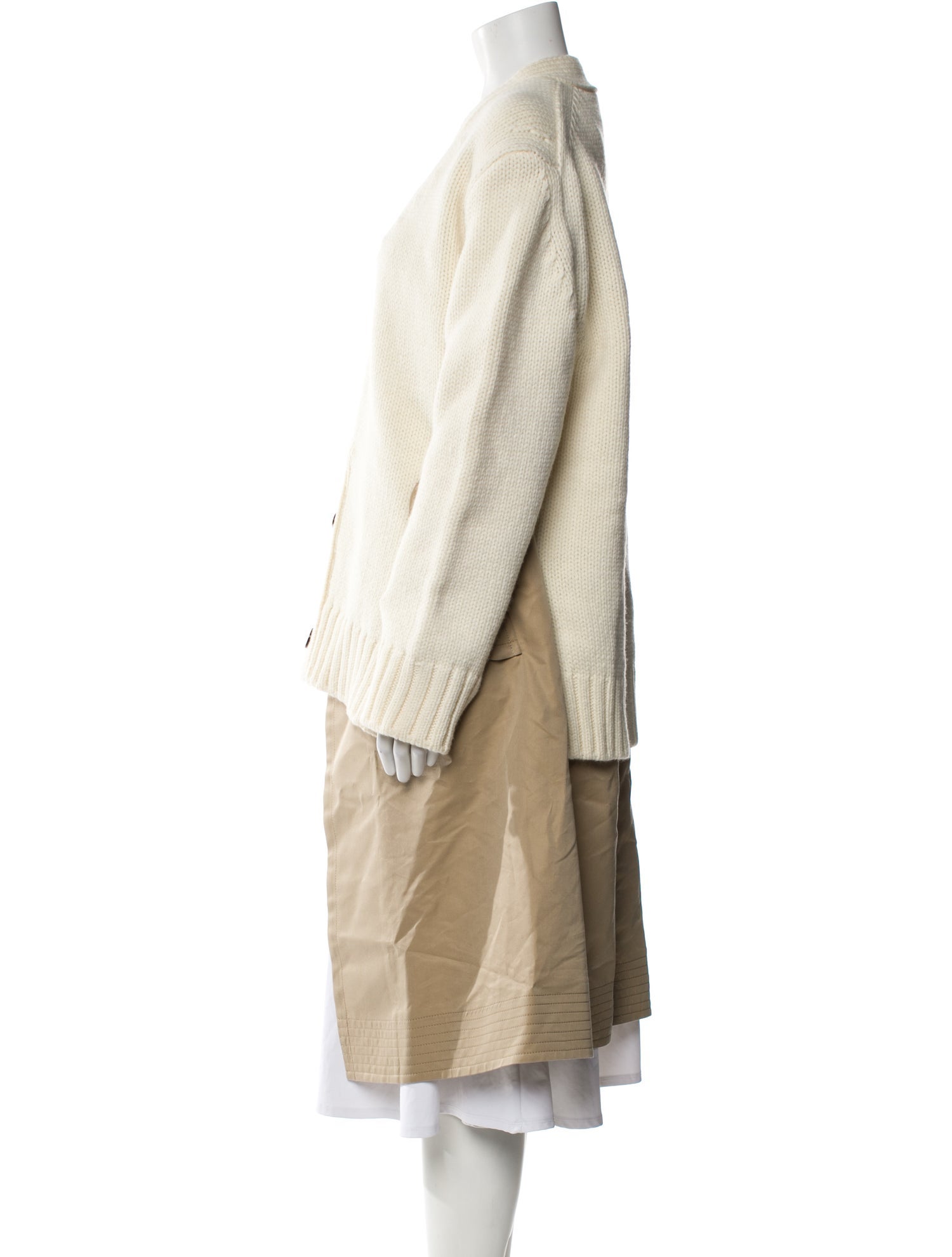 Sacai Wool Colorblock Pattern Coat w/ Tags