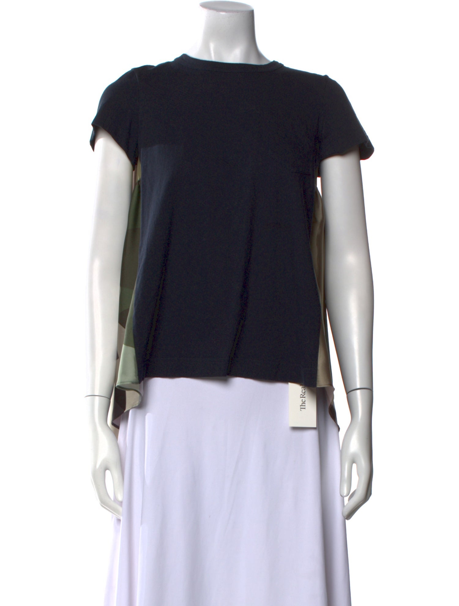 Sacai Bateau Neckline Short Sleeve Top