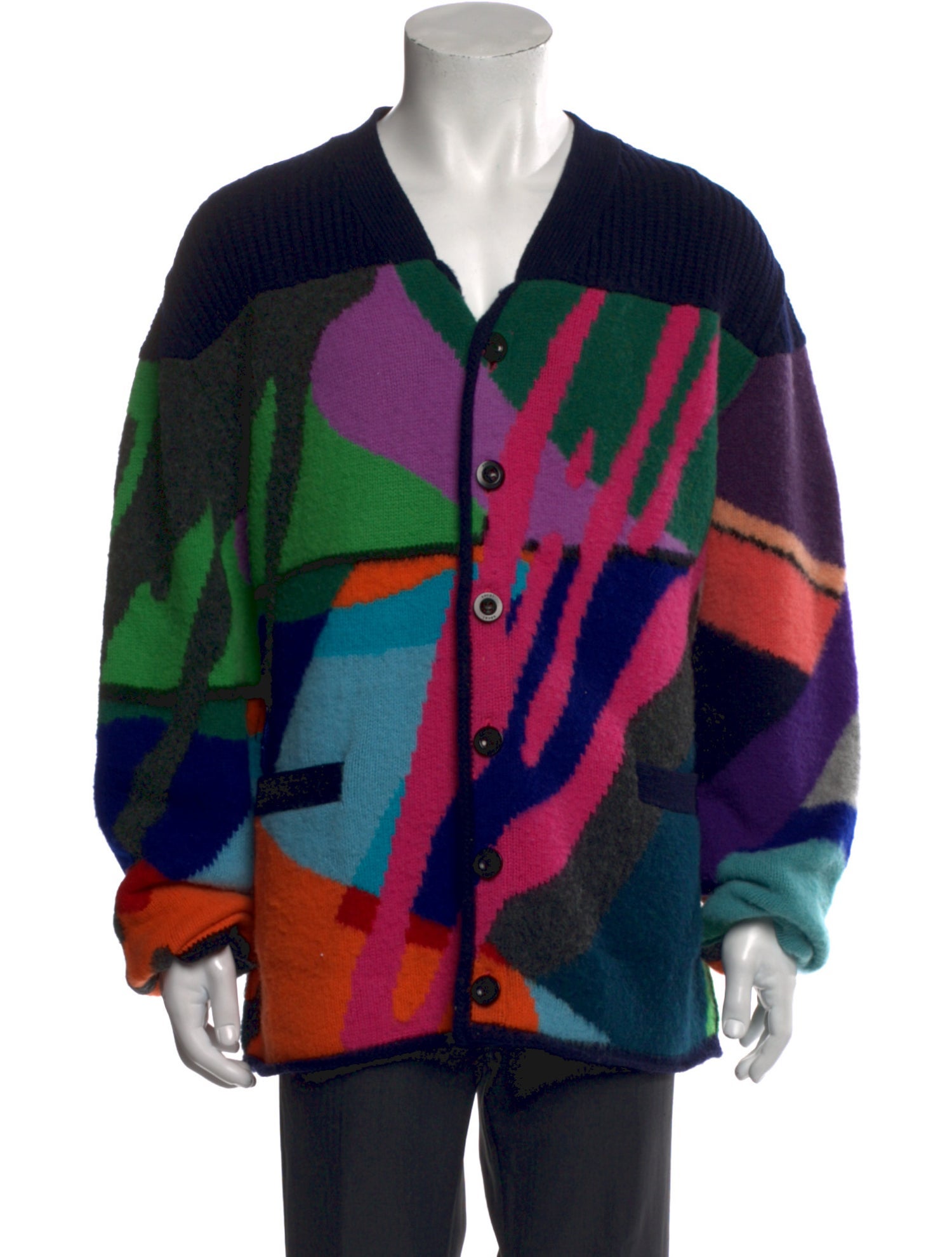 Sacai Wool Printed Cardigan