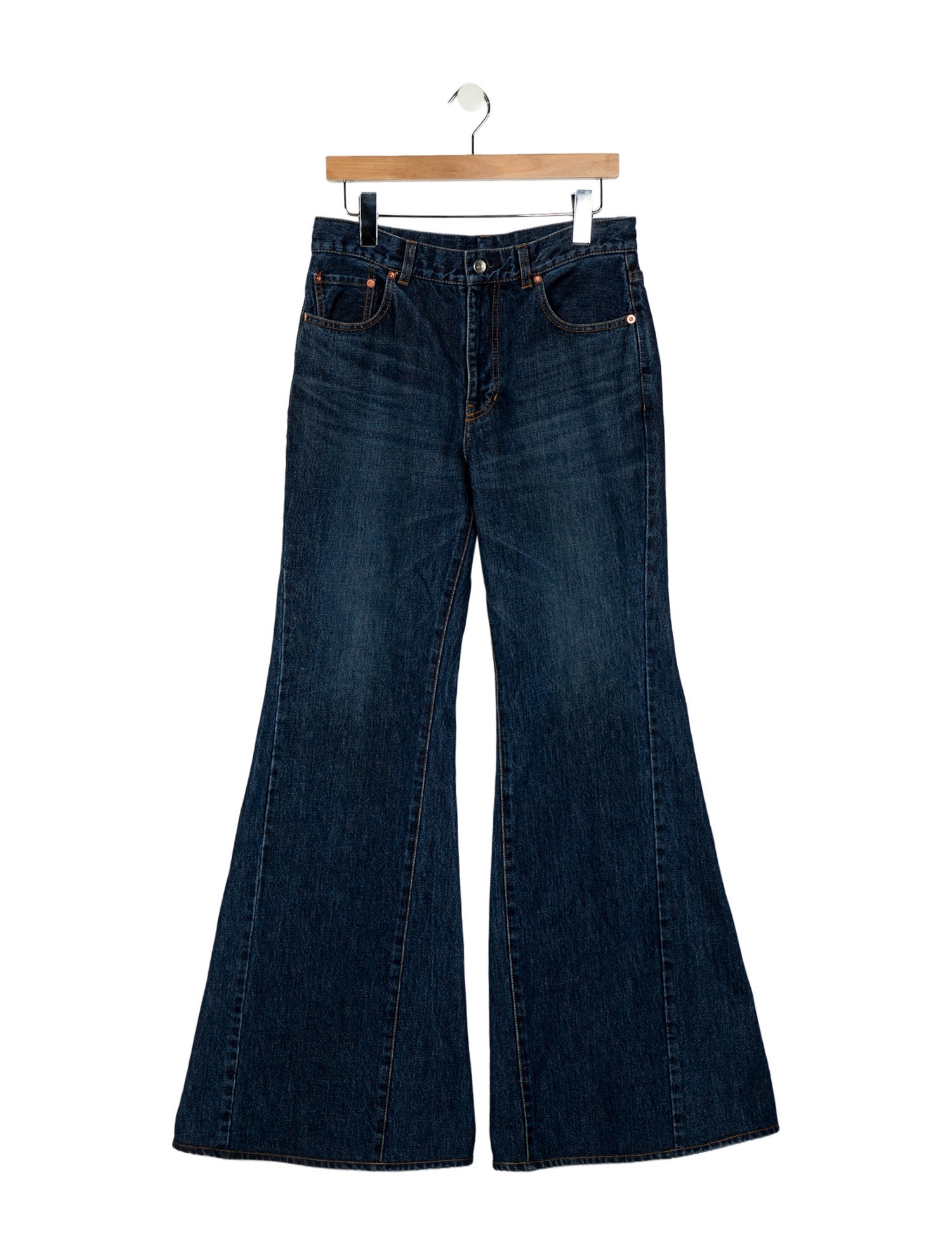 Sacai High-Rise Wide Leg Jeans