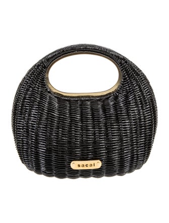 Sacai Wicker Top Handle Bag