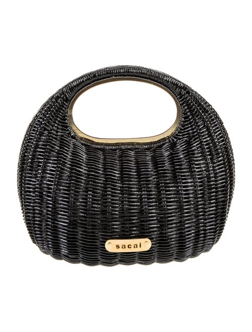 Sacai Wicker Top Handle Bag