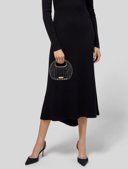 Sacai Wicker Top Handle Bag