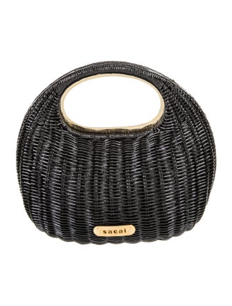 Sacai Wicker Top Handle Bag
