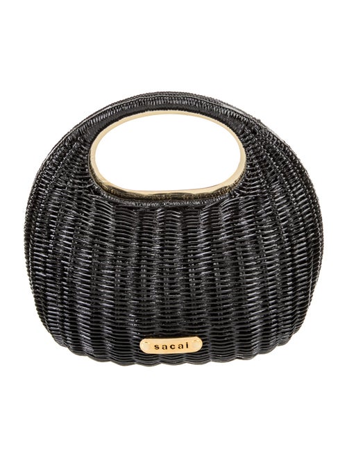 Sacai Wicker Top Handle Bag