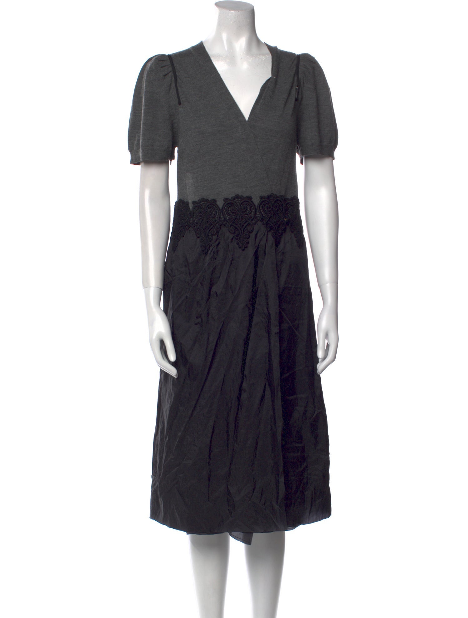 Sacai Wool Midi Length Dress