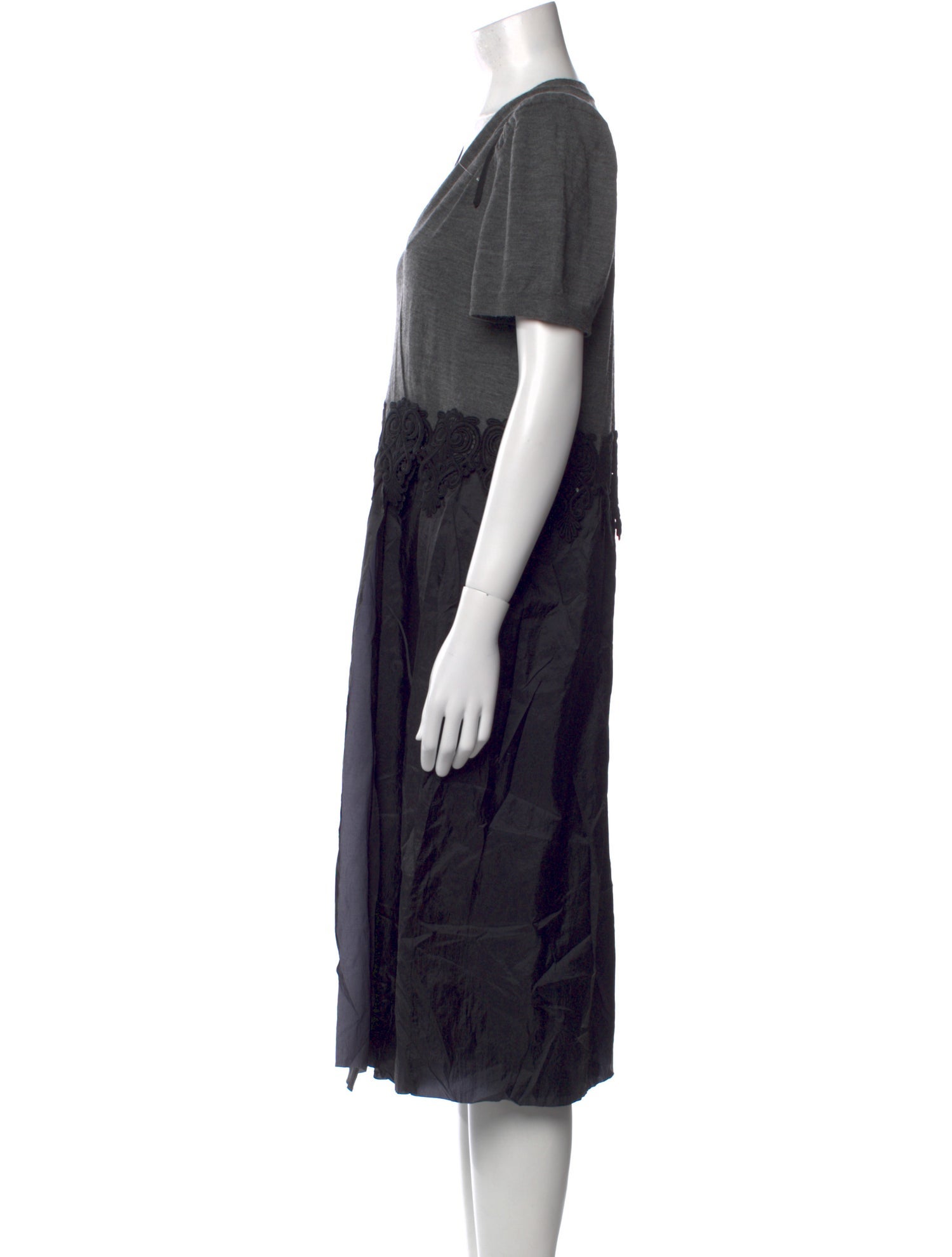 Sacai Wool Midi Length Dress