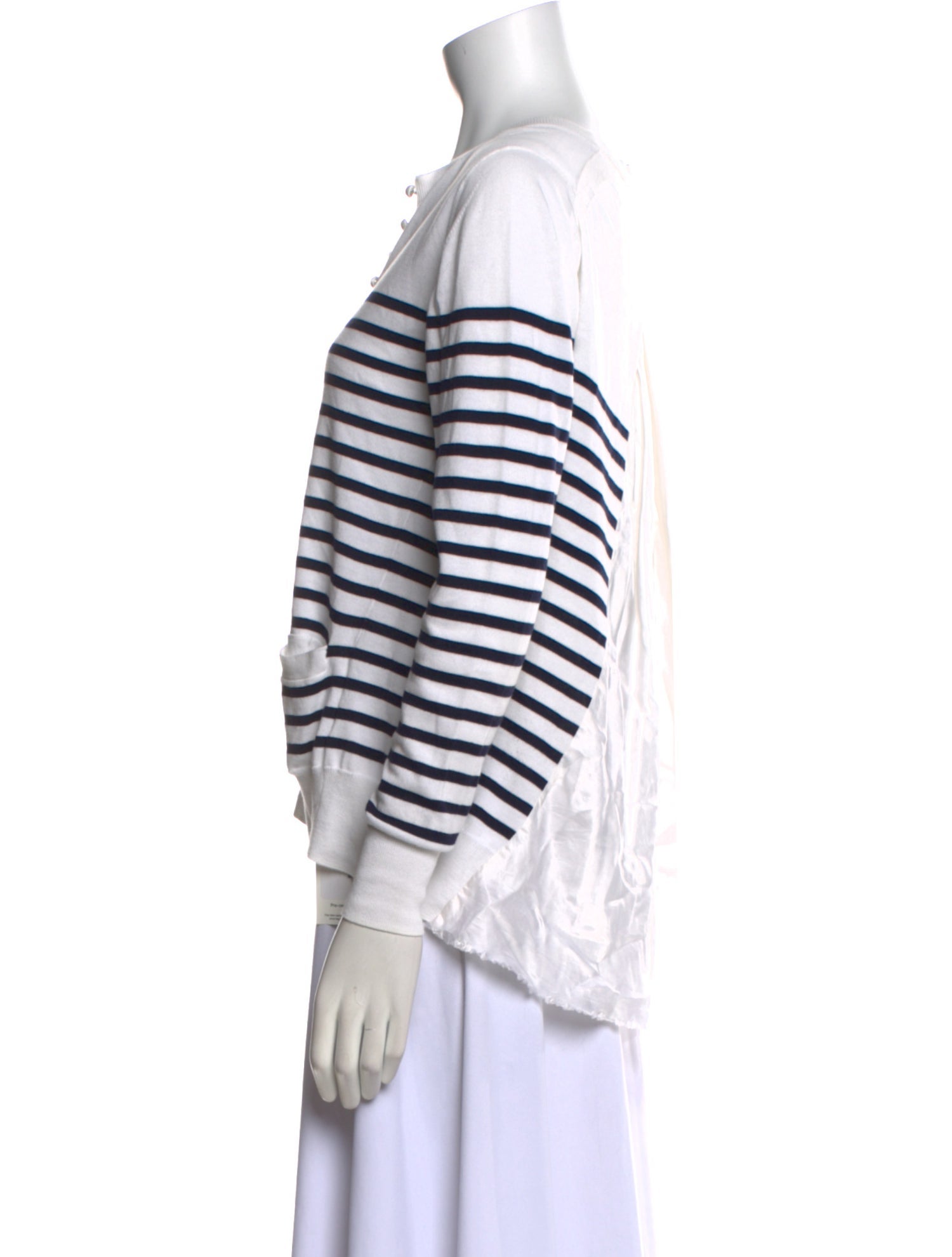 Sacai Striped V-Neck Sweater