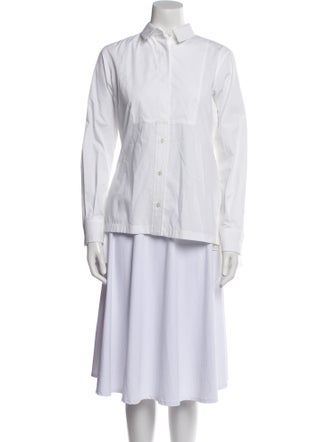 Sacai Long Sleeve Button-Up Top