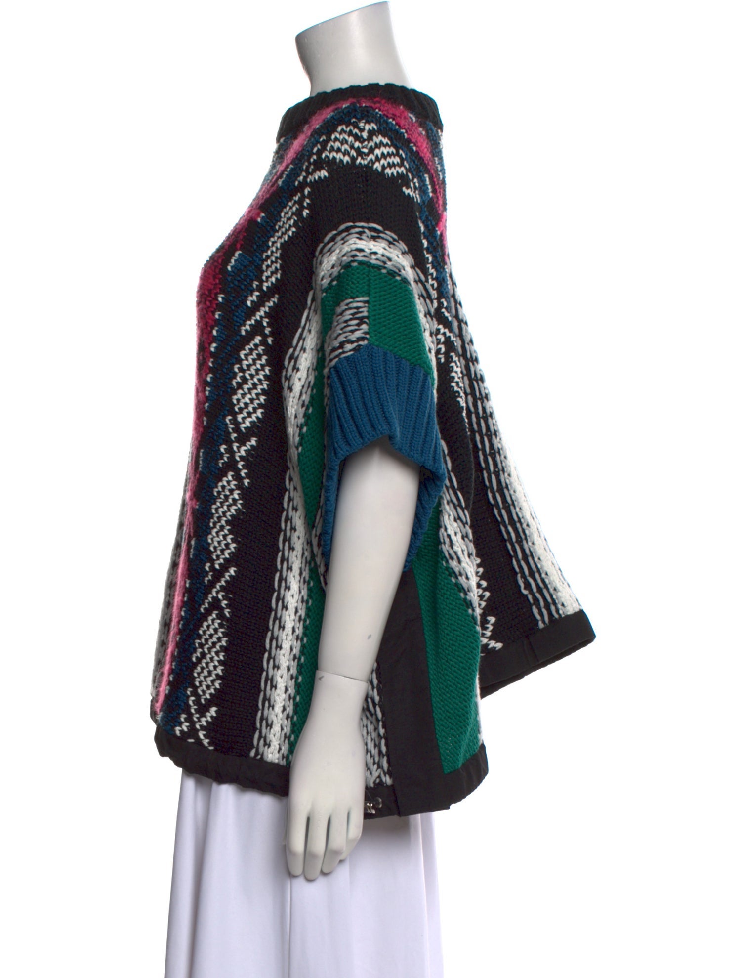 Sacai Printed Bateau Neckline Sweater