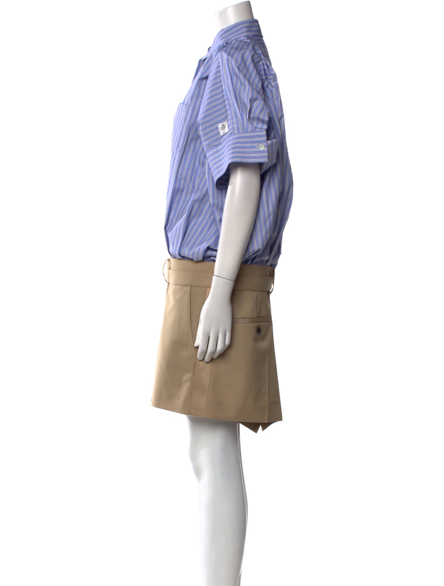 Sacai Striped Knee-Length Dress