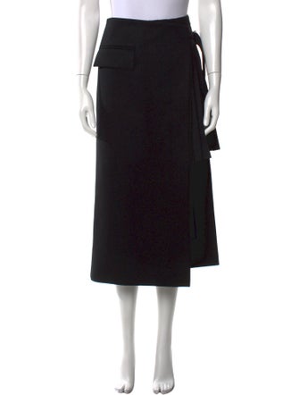 Sacai Wool Midi Length Skirt