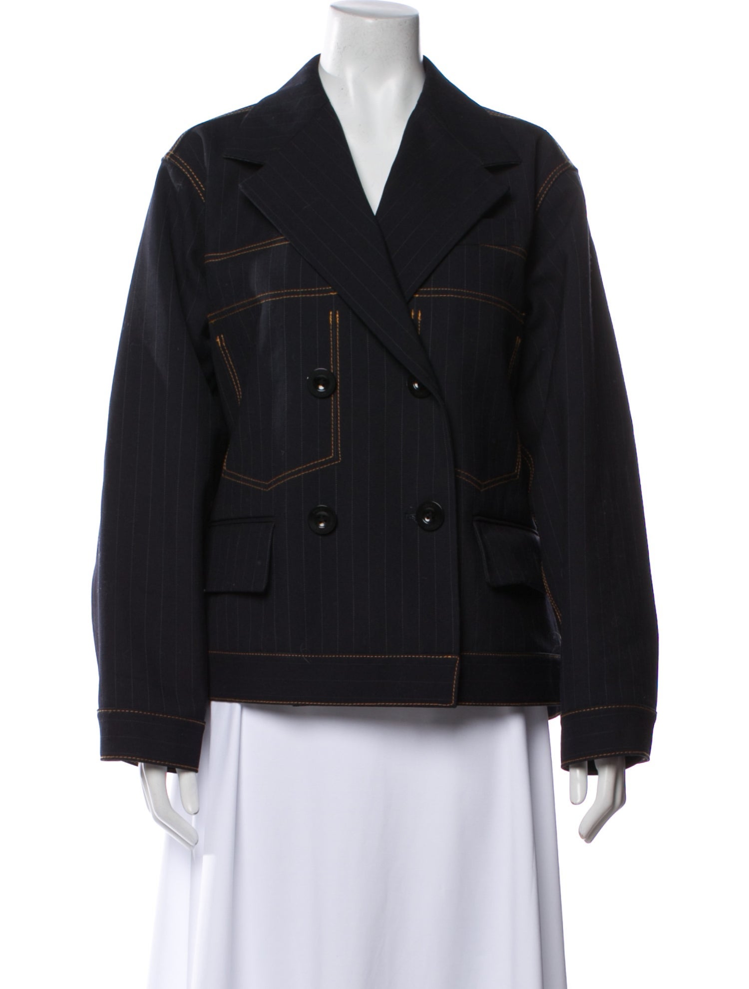 Sacai Striped Denim Jacket