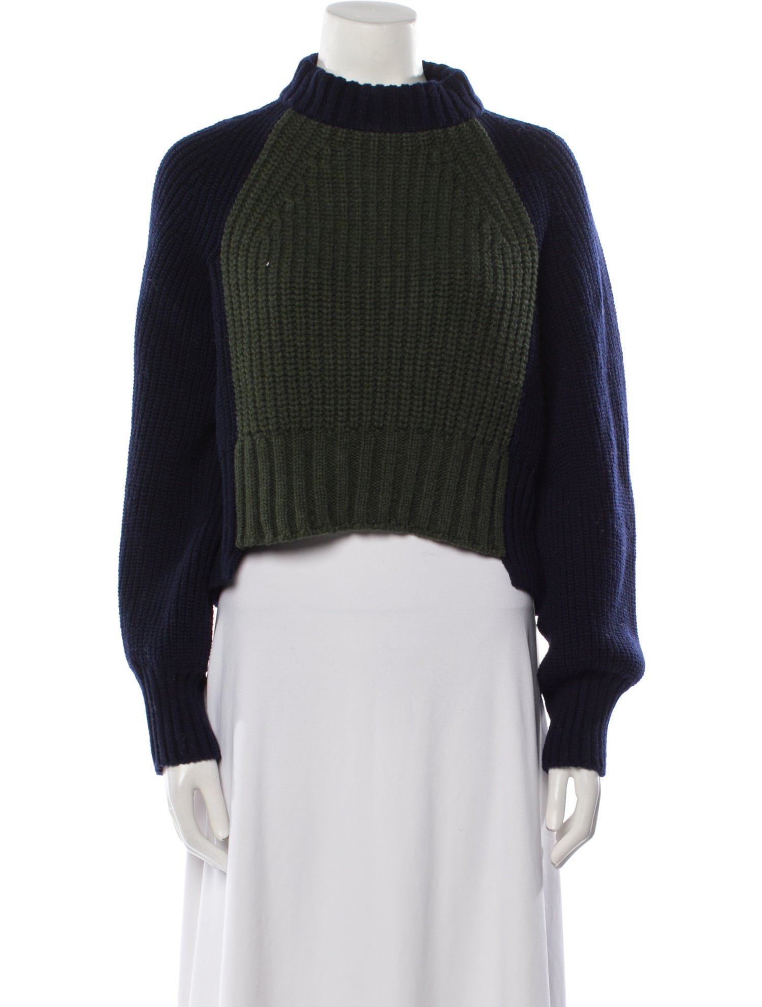 Sacai Wool Mock Neck Sweater