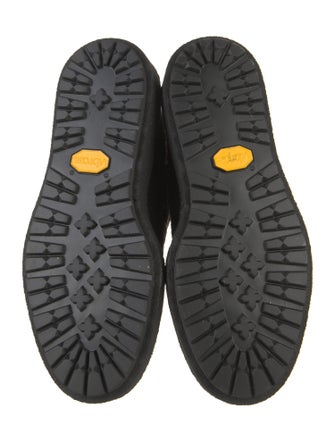 Sacai Ponyhair Animal Print Lace-Up Boots