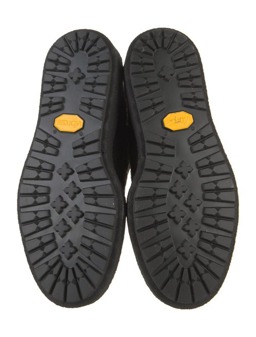 Sacai Ponyhair Animal Print Lace-Up Boots