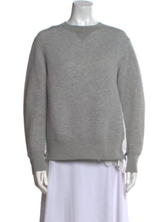 Sacai Crew Neck Long Sleeve Sweatshirt