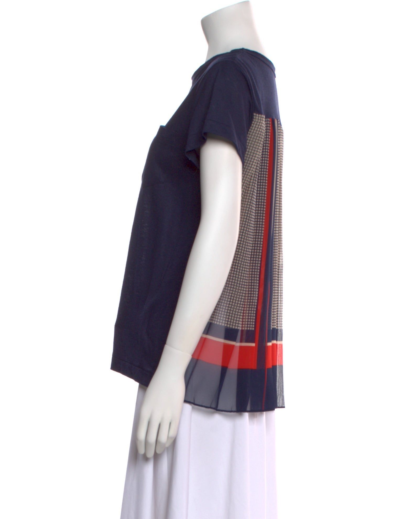 Sacai Crew Neck Short Sleeve T-Shirt