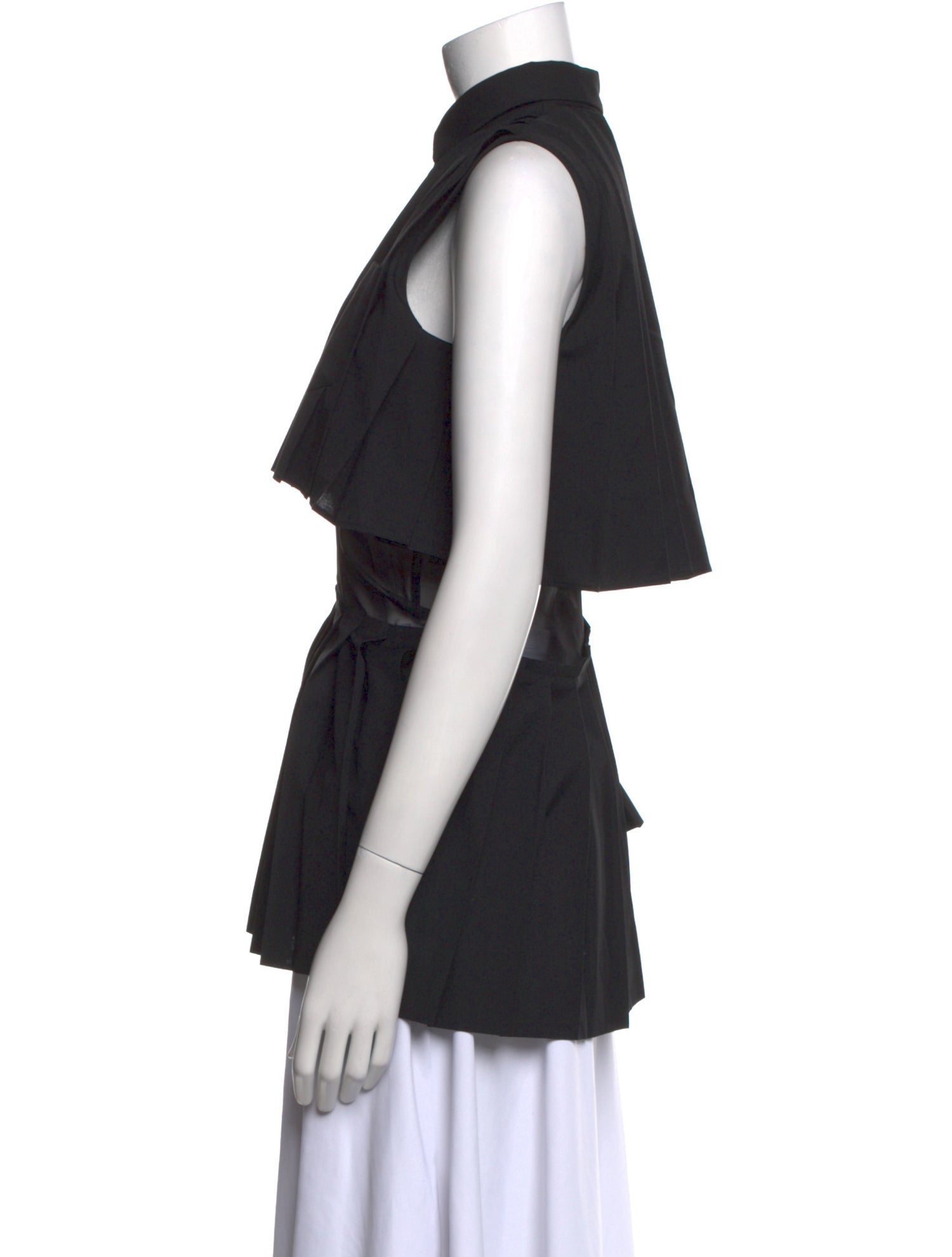 Sacai Mock Neck Sleeveless Blouse