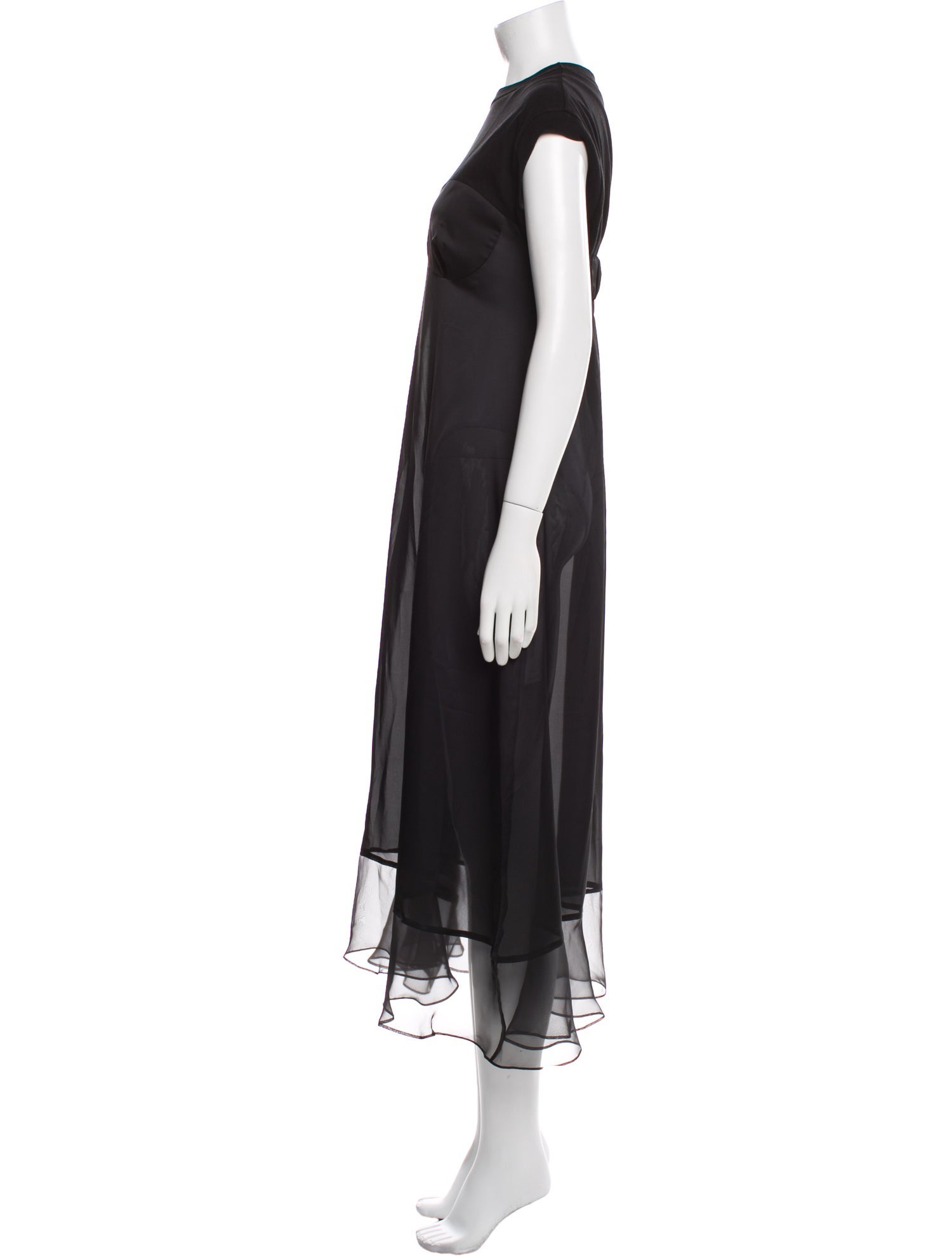 Sacai Crew Neck Long Dress