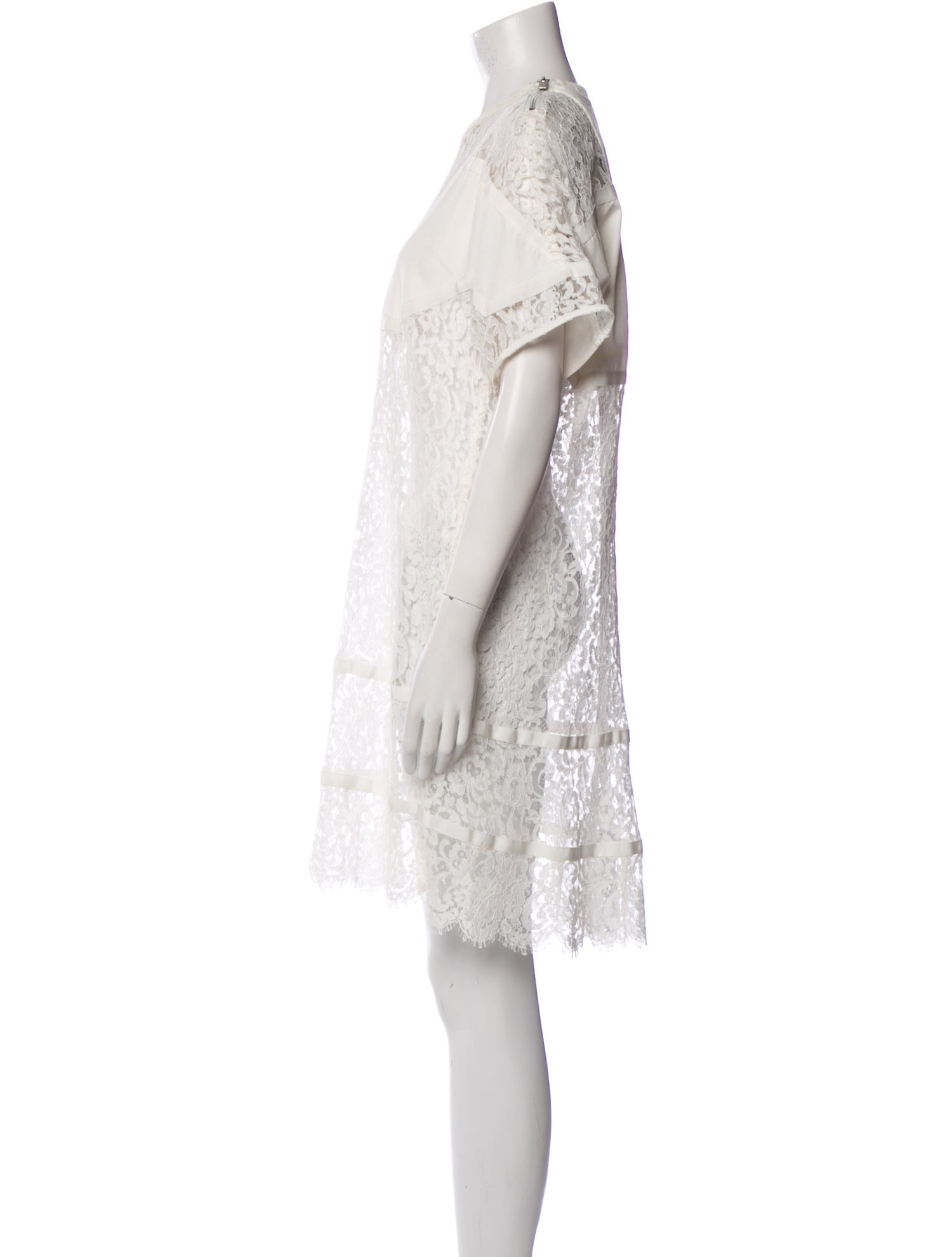 Sacai Crew Neck Knee-Length Dress