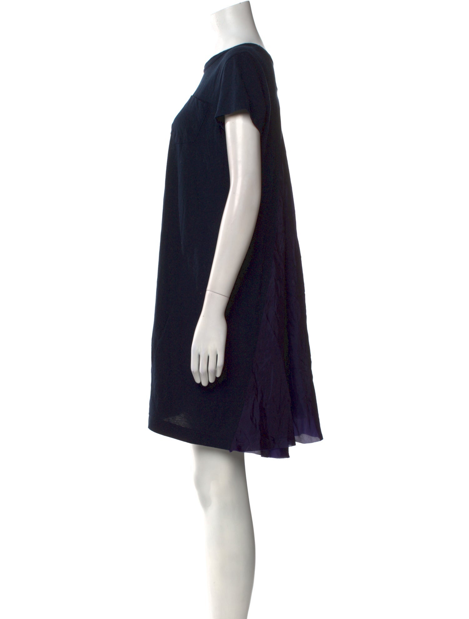 Sacai Bateau Neckline Mini Dress