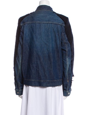 Sacai Colorblock Pattern Denim Jacket