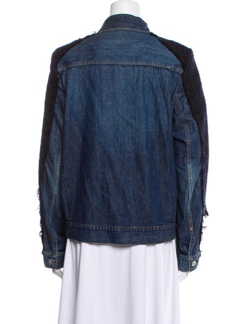 Sacai Colorblock Pattern Denim Jacket
