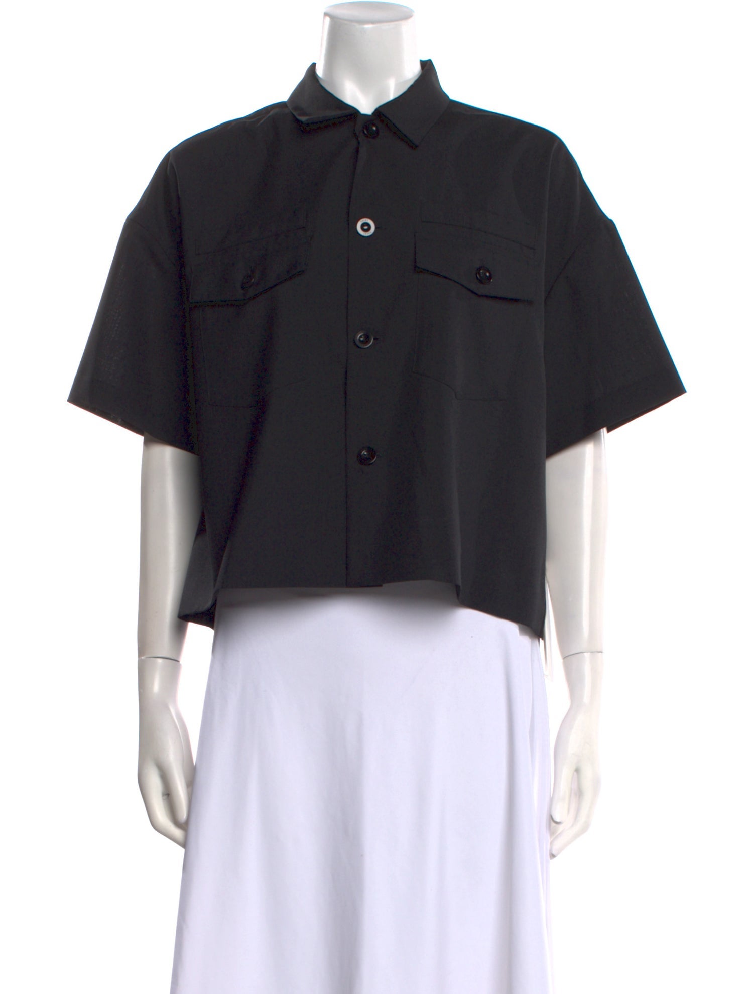 Sacai Wool Short Sleeve Crop Top w/ Tags