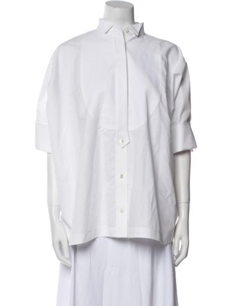 Sacai Short Sleeve Button-Up Top