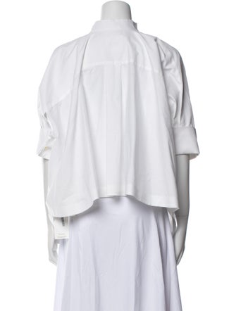 Sacai Short Sleeve Button-Up Top