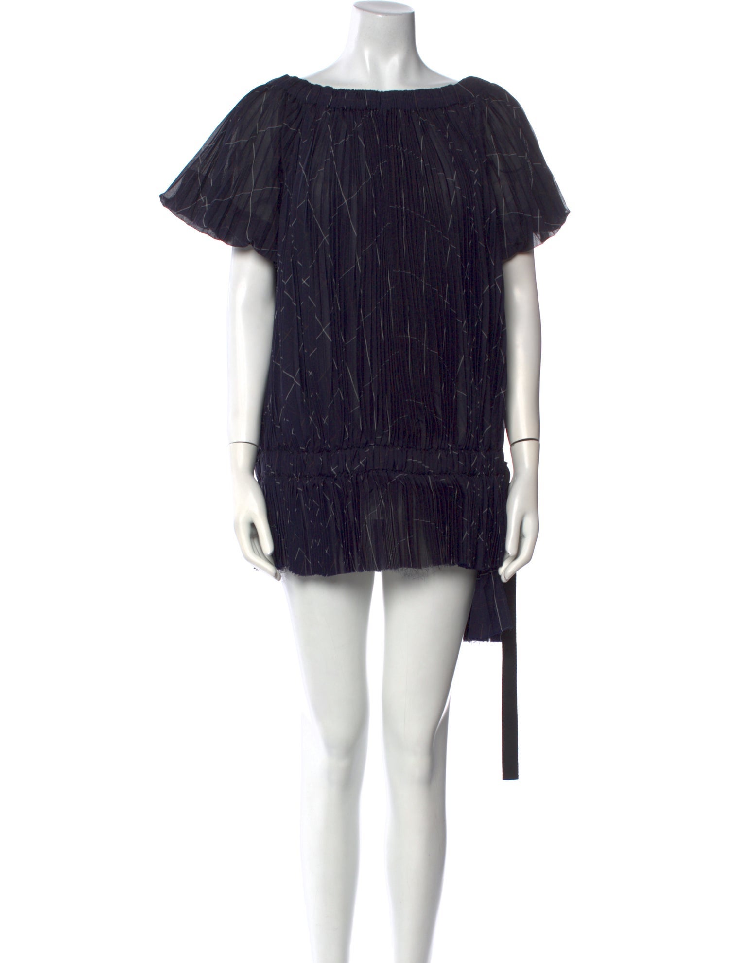 Sacai Bateau Neckline Mini Dress