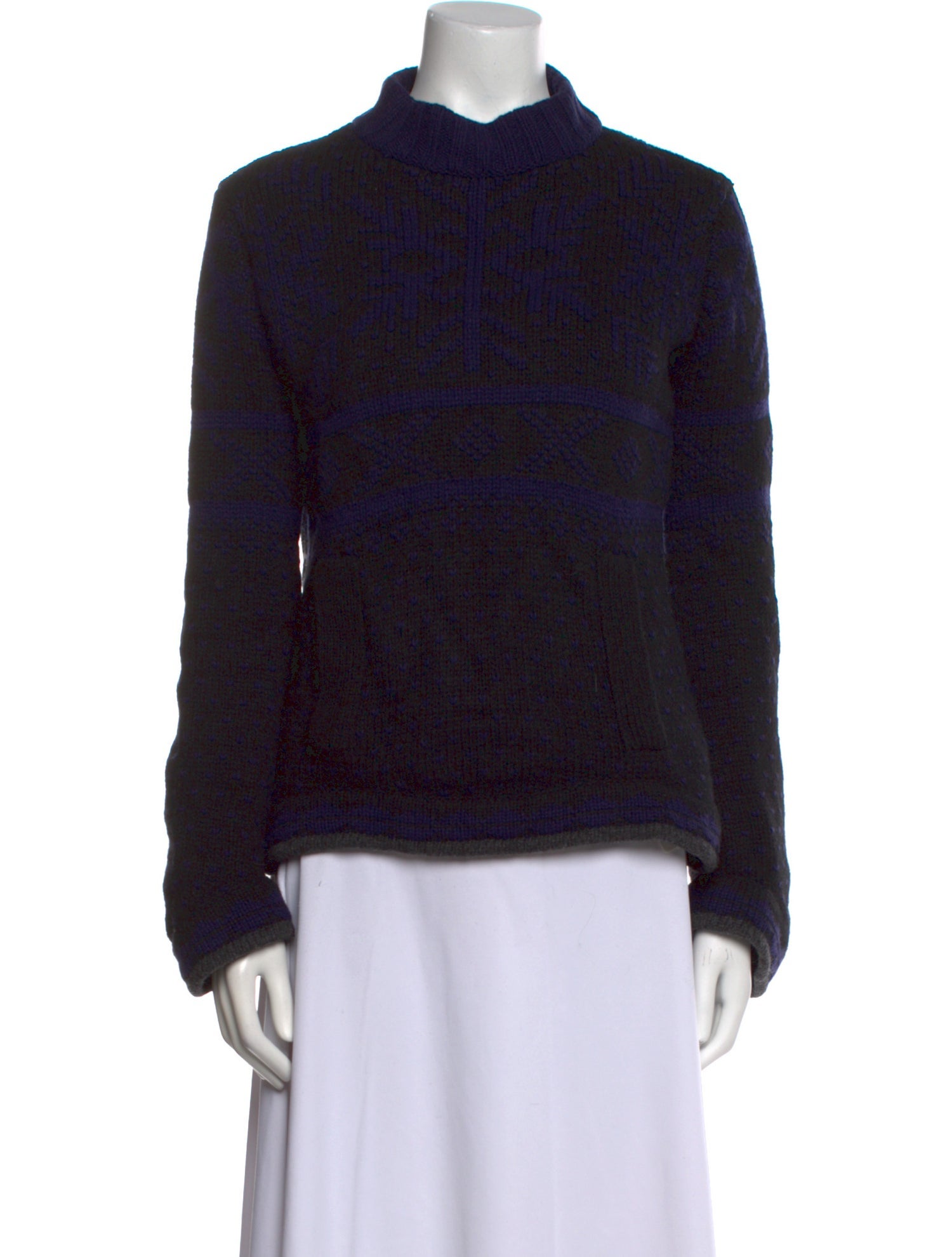 Sacai Wool Mock Neck Sweater