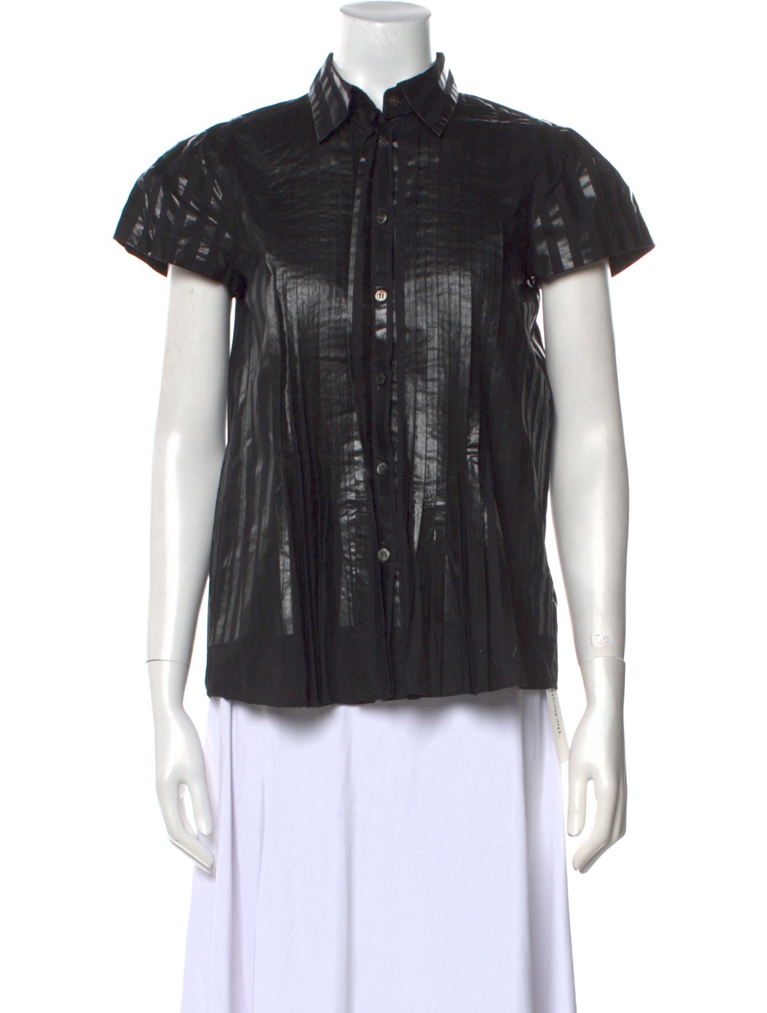 Sacai Short Sleeve Button-Up Top