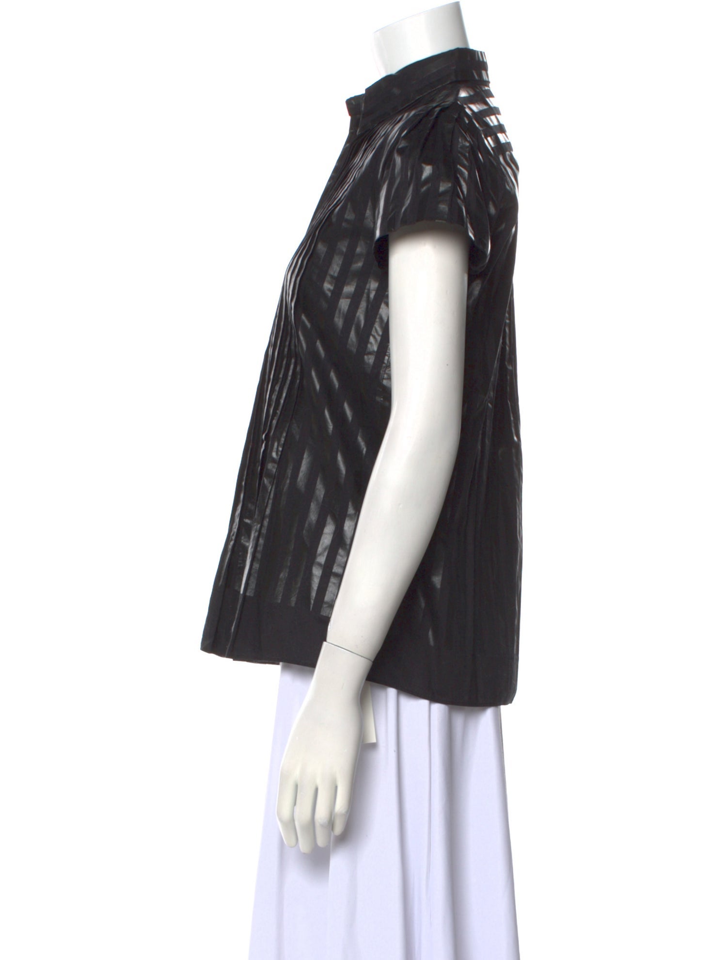 Sacai Short Sleeve Button-Up Top