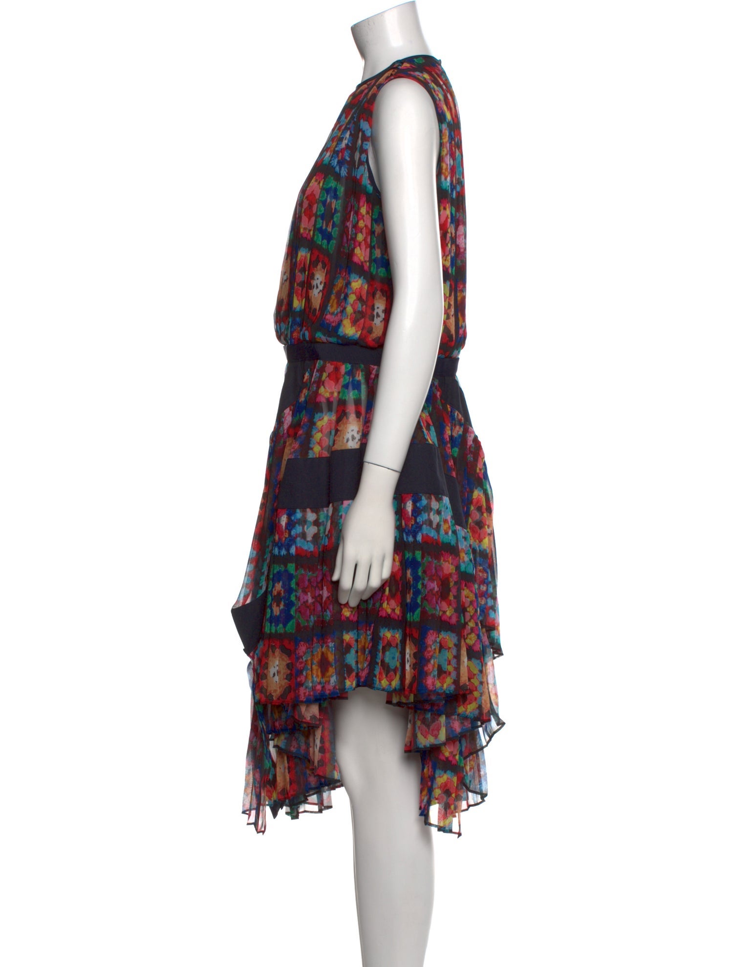 Sacai Printed Knee-Length Dress