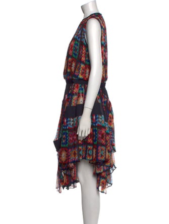 Sacai Printed Knee-Length Dress