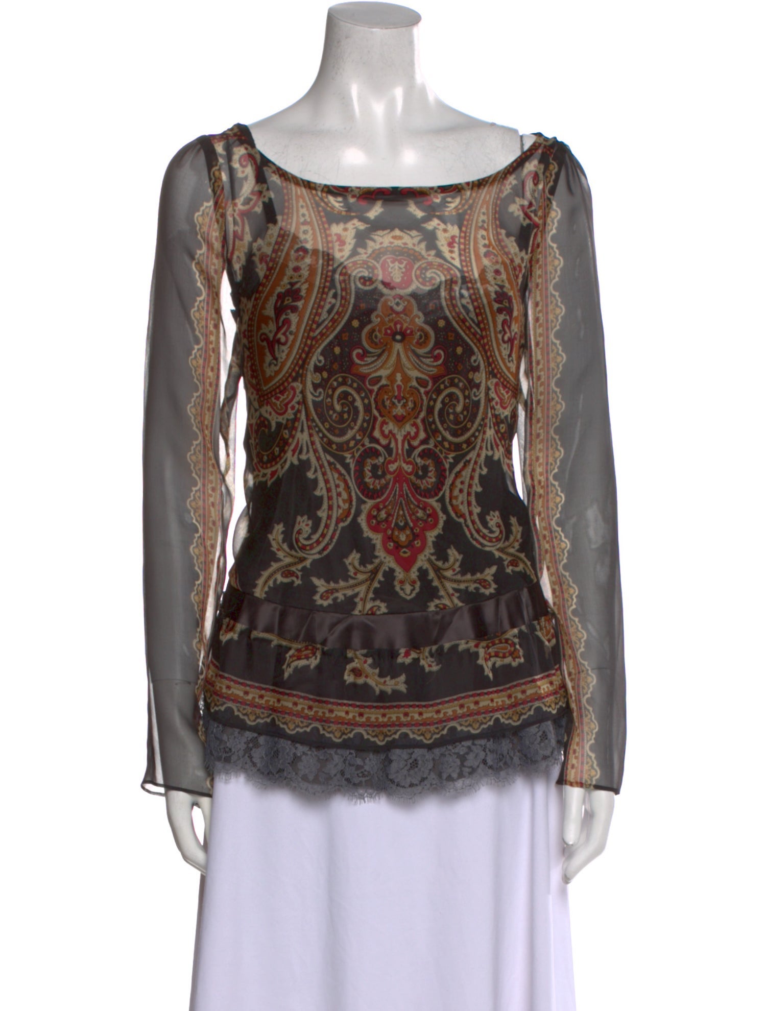 Sacai Silk Printed Blouse