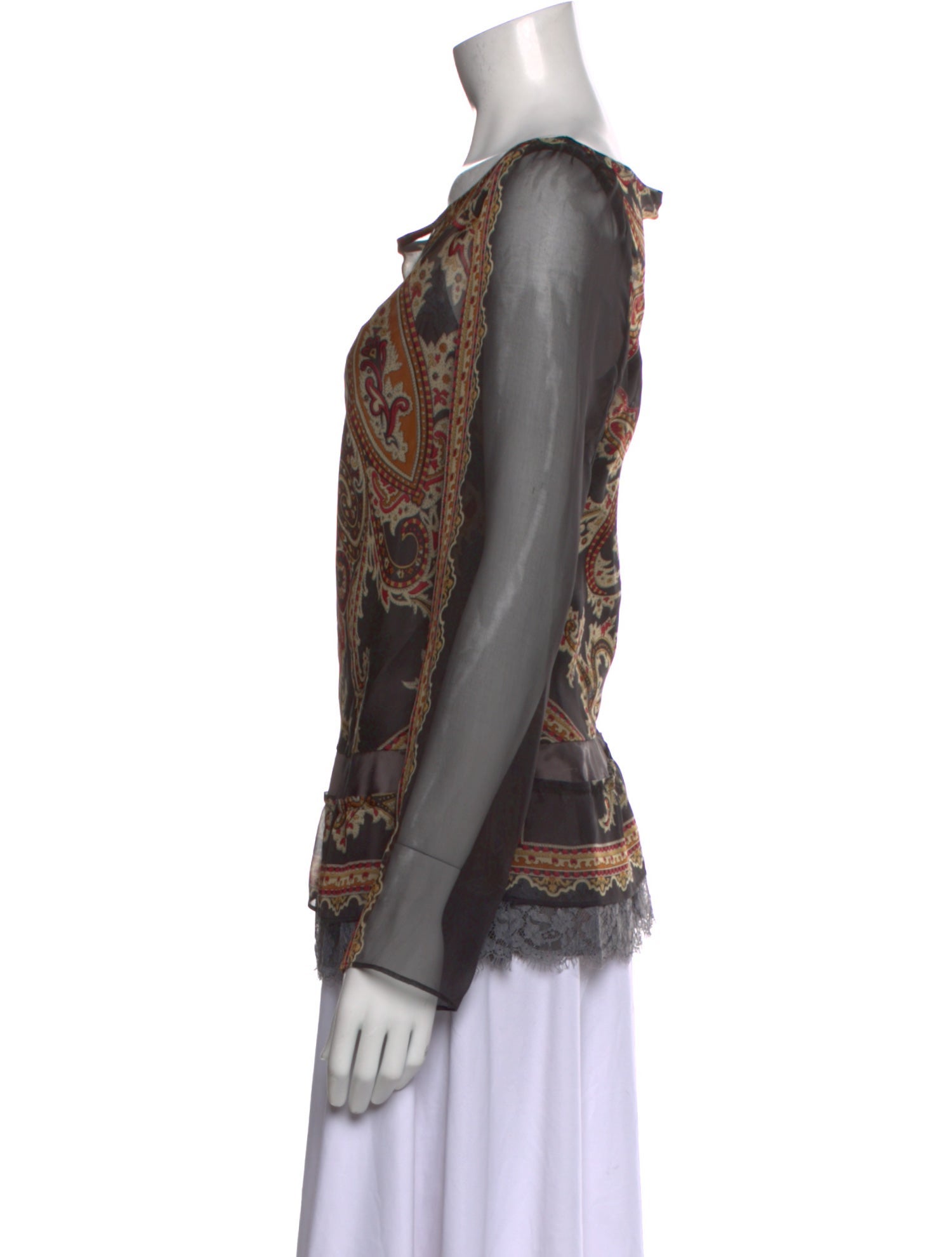 Sacai Silk Printed Blouse