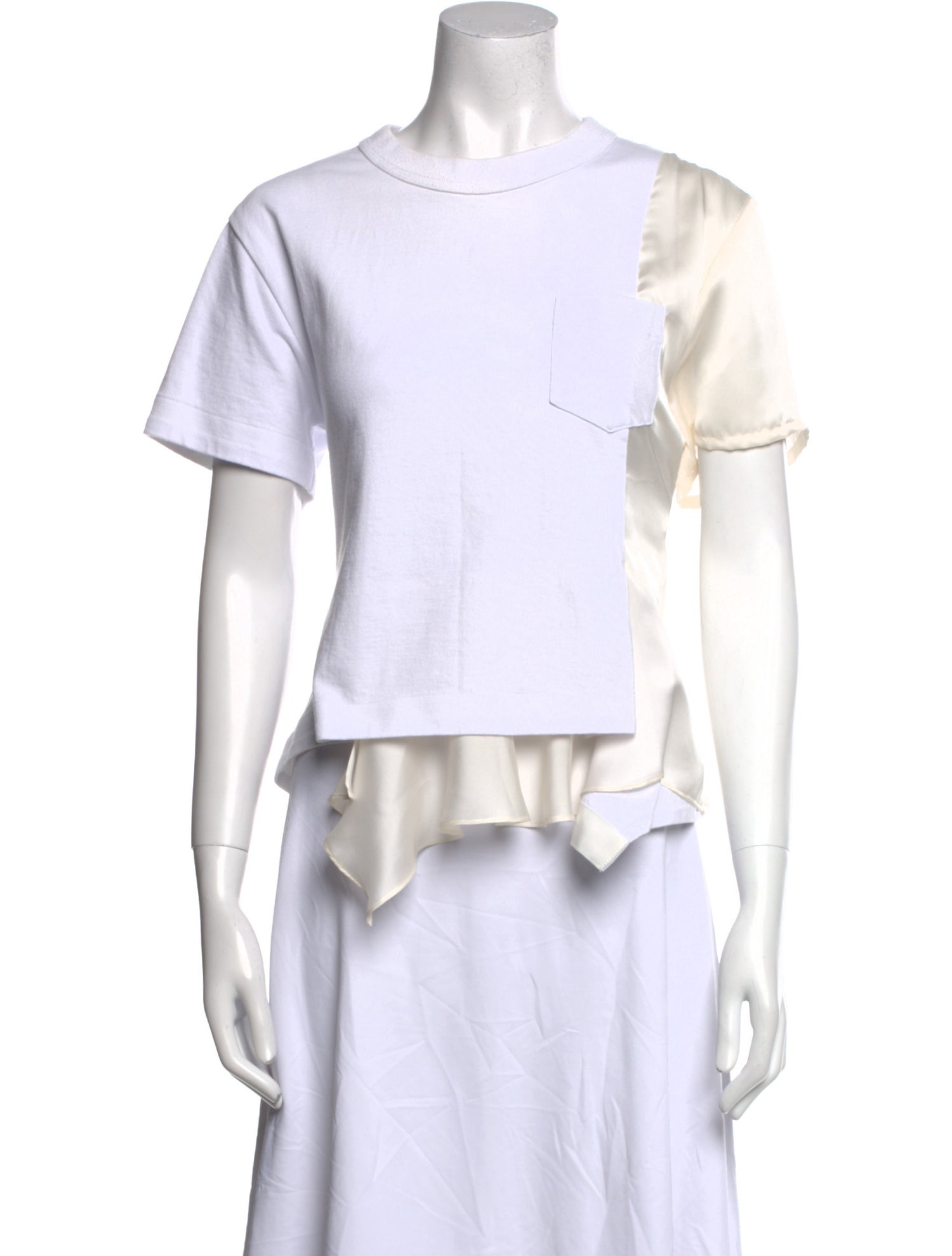 Sacai Crew Neck Short Sleeve Top
