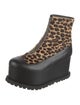 Sacai Ponyhair Animal Print Boots