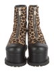 Sacai Ponyhair Animal Print Boots