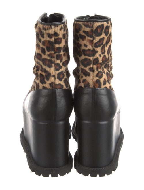 Sacai Ponyhair Animal Print Boots